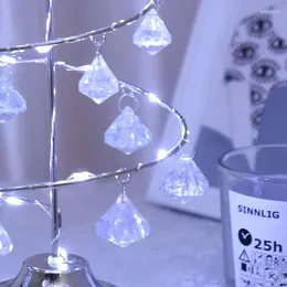 Table Lamps Crystal LED Night Light Christmas Tree Desk Lights Bedside Lamp Living Room Decor 2024 Year Decoration String