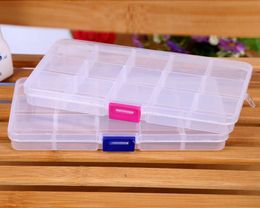 1739823CM 15 Compartment Plastic Clear Storage Box Small Box for Jewelry Earrings Toys Container ELH0395682355