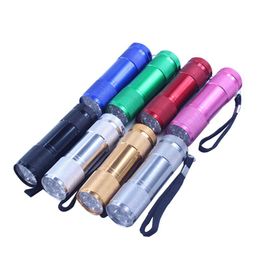 Emergency Preparedness Wholesale 9Led Uv Light Led Flashlight Torch Aluminium Lamp 395Nm Drop Delivery Office School Business Industr Dha1B