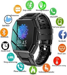 2021 Luxury military sport Mens Smart watch Men Full screen touch Blood pressure Heart rate monitor Bluetooth call smartwatchg91453010174