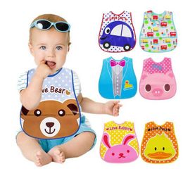 Bibs Burp Cloths Waterproof cartoon washless EVA Bandana bib suitable for babies aged 1-6 baby products Burp fabric childrens apronsL2405