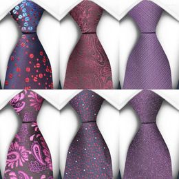 Bow Ties Luxury Novelty Purple Black 2024 Fashion Brand For Men Wedding Party Red Blue Necktie Gift Wholesale Design Tie