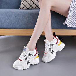 Fitness Shoes Spring Network Hong Chao Fire Wild Sports Thick Hidden Wedge White