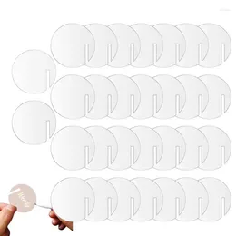 Party Decoration Drink Tags 30PCS Wine Glass Disc Drinking Markers & Charm DIY Label Tag Circles For Wedding
