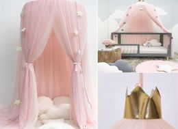 Summer Children Kid Bedding Mosquito Net Romantic Baby Girl Round Cover Canopy For Nursery CA 2111061848477
