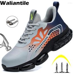 Boots Waliantile Protective Safety Shoes Sneakers Men Anti-smashing Industrial Work Puncture Proof Steel Toe Working Male