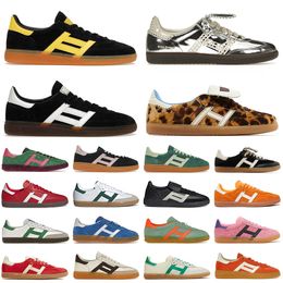 2024 designer casual shoes Wales Bonner Shoes Leopard Print for men women originals sneakers Pink Velvet Black White Gum mens womens outdoor sports trainers