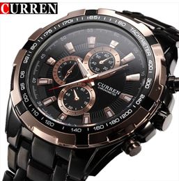 Fashion Curren Luxury Brand Man quartz full stainless steel Watch Casual Military Sport Men Dress Wristwatch Gentleman 2017 New LY2626875