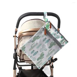 Stroller Parts Outdoor Reusable Nappy Storage Large Capacity Waterproof Zipper Baby Bag Diaper Handbag