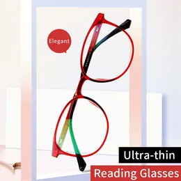 Sunglasses Ultra-thin Blue Light Blocking Reading Glasses For Women Anti Glare UV Philtre Eyeglasses Ultralight Frame Magnifying Glass