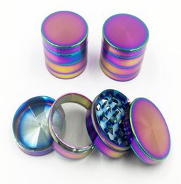 Beautiful 40mm50mm55mm63mm Rainbow Grinders With 4 Parts Grinder Zinc Alloy Material Top Tobacco Herb Grinders Smoking Spice Cr2367993