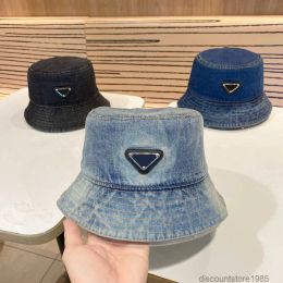 Hats Ball Caps Designer Hat 2023 High quality Fashion Men Women Hat High end Customised washed heavy weight denim fabric Bucket hat P N