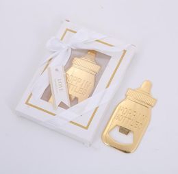 Baby Shower Return Gifts for Guest Supplies Poppin Baby Bottle Shaped Bottle Opener with gift box packaging Wedding Favours Party S9105381