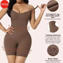 Women's Shapers OWEQ Bodysuit Shapewear Women Body Shaper Tummy Control Underwear Slimming Sheath BuLifter Seamless Abdomen