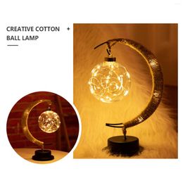 Table Lamps LED Lamp Night Desk Light With Moon Ball Design Romantic Atmosphere For Home Living Room Bedroom Decor