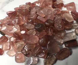 1 Bag 100 g Natural red strawberry quartz Stone crystal Tumbled Stone Size 912 mm2590956