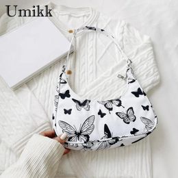 Totes Women Casual Nylon Half Moon Bags Animal Pattern Printing Small Underarm For Ladies Simple Female Shoulder