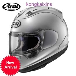 Jue Mei Suitable for ARAI RX 7X Imported Full Helmet Snell Track Motorcycle Safety Four Seasons Mens Silver Bright Silver S