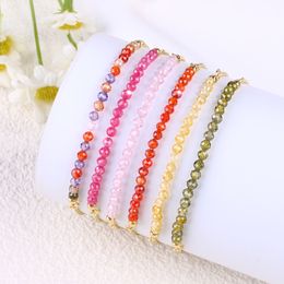 Colourful Crystal Beaded Bracelets Fashion Women Wrist Jewellery Multicolor Combination Bracelet Bohemian Accessories Gifts