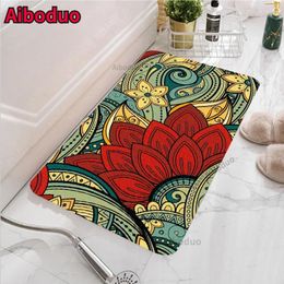 Bath Mats Doormat Persian Style Design Living Room Bathroom Carpet Set Toilet Mat Non-slip Waterproof Decoration Rug