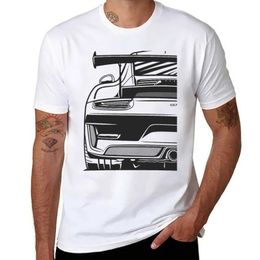 Men's T-Shirts New GT3 RS 991.2 Fragment Rear T-Shirt anime clothes Short slve mens graphic t-shirts anime T240515