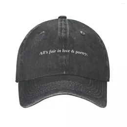 Ball Caps Vintage All's Fair In Love & Poetry Baseball Distressed Cotton Casquette Dad Hat The Tortured Poets Department Travel