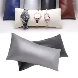 Jewellery Pouches Multifunctional PU Leather Pillow Soft Bracelet Wristchain Display Stand Handchain Watches Holder