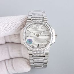 Diamond Watch Woman Luxury Watch 35mm Automatic Mechanical Movement Sapphire Designer Watches High Quality Watches Stainless Bracelet Wristwatch Montre de luxe