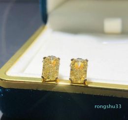 Wong Rain Classic 100 925 Sterling Silver Created Moissanite Citrine Gemstone Earrings Ear Studs Wedding Fine Jewelry5816604