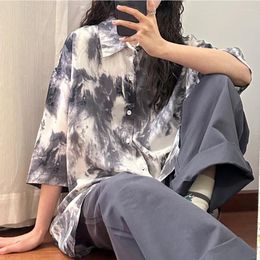 Women's Blouses XEJ Chiffon Blouse Japanese Harajuku Fashion Oversized Shirt Summer 2024korean Style Women Clothing