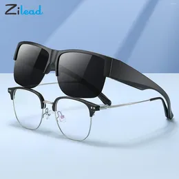 Sunglasses Frames Zilead Fashion Polarised Cover Set Myopia Reading Covers Portable Men Women UV400 Fishing Driving Eyewear