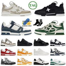 Authentic Platform Womens Mens Skate V Designer Casual Shoes Luxury Calfskin Leather Overlays Virgil Trainers Low OG Original White Black Outdoor Sports Sneakers