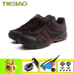 Footwear TIEBAO Sapatilha Mtb Cycling Shoes Breathable Men Original Mountain Bike Sneakers SPD Pedals Leisure Riding Bicycle Shoes