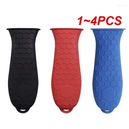 Table Mats 1-4PCS NonSlip Silicone Handle Holder Cookware Parts Potholder Cast Iron Skillet Grip Sleeve Cover Pot Heatresistant Pan