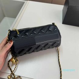 Dragon cylinder bag women's small fragrant style diamond grid chain bag versatile sheep pattern single shoulder crossbody fashionable makeup