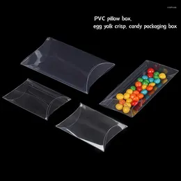 Gift Wrap 10Pcs Transparent PVC Pillow Shaped Candy Box Packaging Boxes For Wedding Birthday Party Cookies Favours Decoration