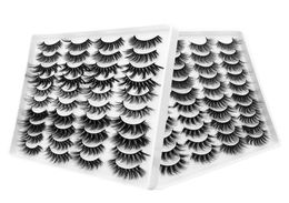 Hand Made Reusable 20 Pairs Mink False Eyelashes Set Thick Natural Long 3D Fake Lashes Extensions Makeup Accessory For Eyes With P6318766