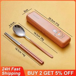 Dinnerware Sets High Quality Chopsticks Unique Cartoon Design Childrens Tableware Set Kitchen Bar Supplies Must Have Environmentally