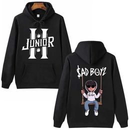 Men's Hoodies Sweatshirts Junior H Sad Boys Harajuku Girls Hip Hop Pullover Fancy Music Gift Fashion Casual Loose Comfortable Sweater Sweatshirt Y240510