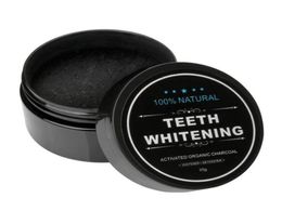 Factory price! Teeth Cleaning Whitening Power Activated Organic Charcoal Powder Beautiful Teeth Tooth Whitening Black Loose Powder 30g2561179