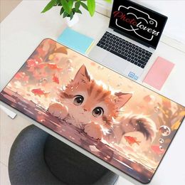Mouse Pads Wrist Rests Animation Xxl Mouse Pad Game Accessories Cartoon Cat Keyboard Mouse Board Game Machine Table Pad Cute Computer Office PC Cabinet Kawaii Mouse J