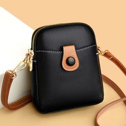 Mobile Phone Bag Wholesale 2023 New High-end Double Compartment Women's Bag Large Capacity Simple Single Shoulder Crossbody Small Bag