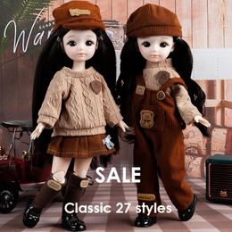 30cm BJD Doll 1/6 Classic Nobilit Anime Eyes Girls Doll with Fashion Clothes DIY Dress Up Toy for Children Holiday Birthday Gift 240513