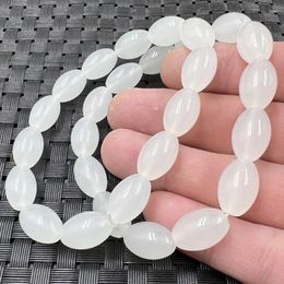 Strand Hetian Beads Imitation White Jade As Right Rain Ornament Bracelet Wrist Ring