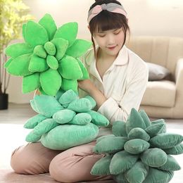 Pillow Stuffed Plant Throw Pillows Green Plush For Living Room Sofa Office Backrest Kawaii Toy Children Gifts