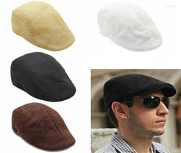 Berets Vintage Sboy Caps Gatsby Hats Ivy Golf Driving Sun Flat Cabbie Cap Peaky Blinder For Men Women Summer Spring Autumn HatBere8164288