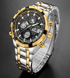 Reloj Hombre GOLDENHOUR Top Brand Quartz Mens Watch Digital Sport Wrist Watches Army Military Male Clocks Relogio Masculino2470971