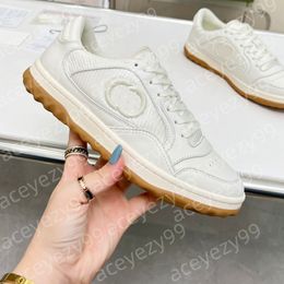 Women Men Mac 80 Shoes Luxury Sneakers Men Vintage Embroidery Leather Flat Lace-up White shoes Rubber Sole Sneaker Women Classic Casual Shoes