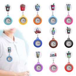 Pocket Watches Beverages 19 Clip Womens Nurse On Watch Alligator Medical Hang Clock Gift Lapel With Second Hand For Nurses Drop Delive Otuul