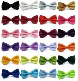 Solid Fashion Bow ties Groom Men Colourful Plaid Cravat gravata Male Marriage Butterfly Wedding Bowties business bow tie mixed Colours 12*6.5cm